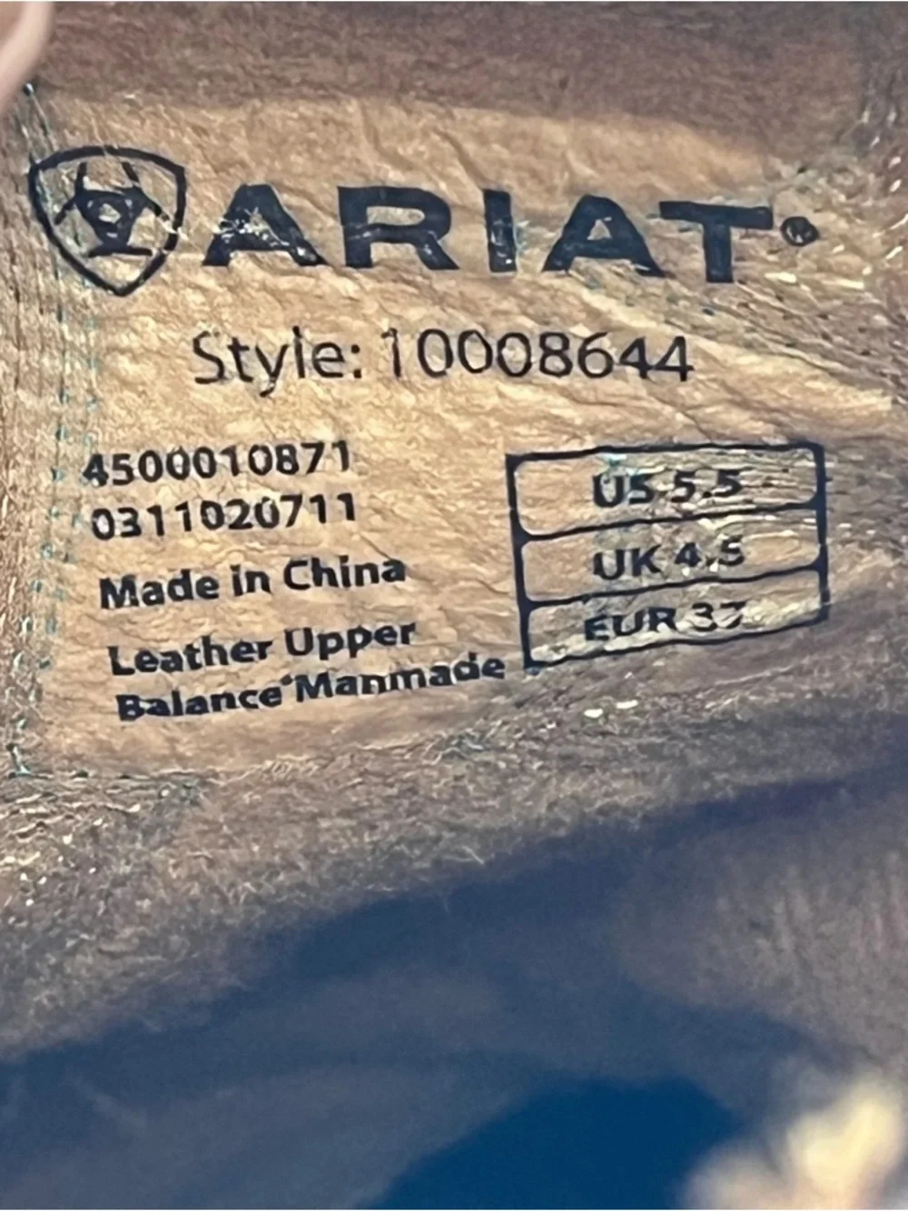 Ariat WorkHog Youth 5.5 Brown Leather Wide Square Toe Cowboy Western Boots